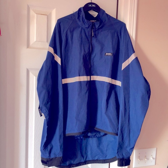 RUNNING ROOM Fit-Wear Unisex Reflective Navy Blue Running Jacket/Windbreaker EUC - Picture 2 of 7